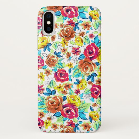 Niedliche Vintage Rose Case-Mate iPhone Hülle (Rückseite)