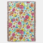 Niedliche Vintage Rose Decke (Vorderseite Vertikal)