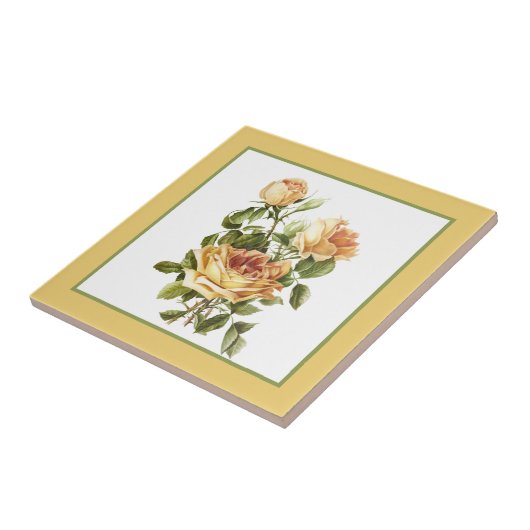 niedliche Vintage Rose Fliese (Seite)