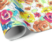 Niedliche Vintage Rose Geschenkpapier (Rolleneckpunkt)