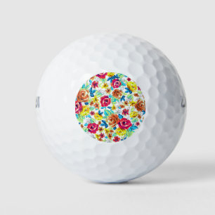Niedliche Vintage Rose zeichnen den Automagnet aus Golfball