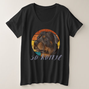 Niedliche Vintage Rottie Rottweiler Hund Liebe tie Große Größe T-Shirt