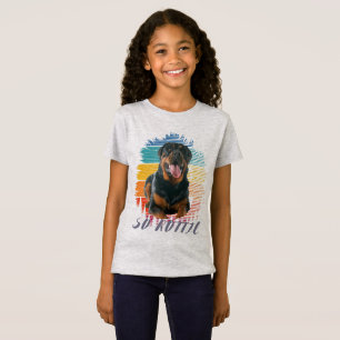 Niedliche Vintage Rottie Rottweiler Hund Liebe tie T-Shirt