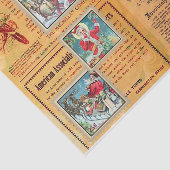 Niedliche Vintage Santas und Zeitungskollektion Seidenpapier (Ausschnitt)