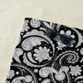 Niedliche Vintage Schwarz-weiße Paisley-Muster Strandtuch (Beispiel)
