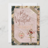 Niedliche Vintage Scrapbook Valentinstag-Karte Feiertagskarte (Vorderseite)
