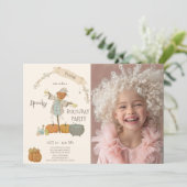 Niedliche Vintage Skarektur halloween Bash Geburts Einladung (Stehend Vorderseite)