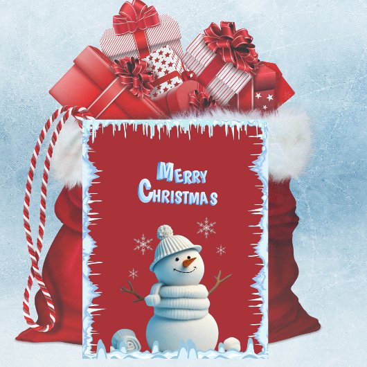 Niedliche Vintage Snowman Frosty Cheday Card Mitteilungskarte