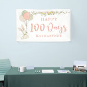 Niedliche Vintage Sonnenblume 100 Tage Feier Banner (Messeveranstaltung)