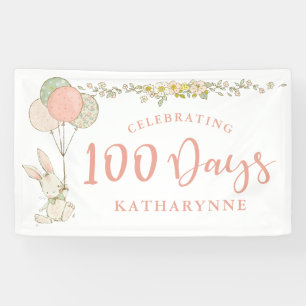 Niedliche Vintage Sonnenblume 100 Tage Feier Banner
