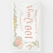 Niedliche Vintage Sonnenblume 100 Tage Feier Banner (Vertikal)