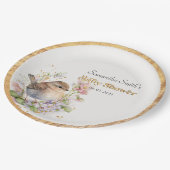 Niedliche Vintage Speckspulendusche Pappteller (Schrägansicht)