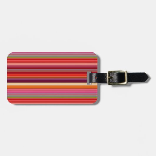 Niedliche Vintage Streifen Gepäckanhänger (Vorderseite horizontal)