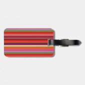 Niedliche Vintage Streifen Gepäckanhänger (Rückseite horizontal)