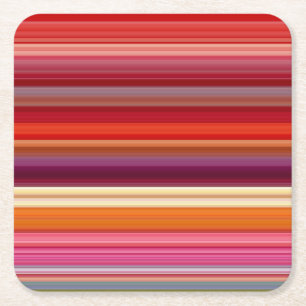 Niedliche Vintage Streifen Rechteckiger Pappuntersetzer