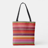Niedliche Vintage Streifen Tasche (Rückseite)