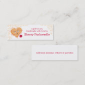 Niedliche Vintage Strickgarne Mini Visitenkarte (Vorne/Hinten)