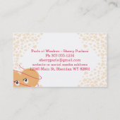 Niedliche Vintage Strickgarne Visitenkarte (Rückseite)