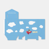 Niedliche Vintage Teddy Bear Pilot Kinderdusche Geschenkschachtel (Ungefaltet)