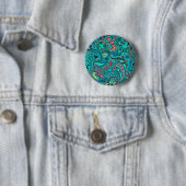 Niedliche Vintage türkisfarbene Blüte Button (Beispiel)