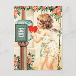 niedliche Vintage Valentine Holiday Postkarte