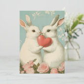 Niedliche Vintage Valentintagskarte Feiertagskarte (Stehend Vorderseite)