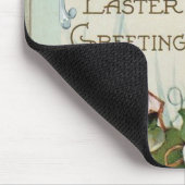 Niedliche Vintage Vögel Ostergrüße Mousepad (Ecke)