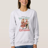 Niedliche Vintage Weihnachten im Jolly-Stil Sweatshirt (Vorderseite)