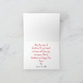 niedliche Vintage Weihnachtskarte Karte (Innenseite)