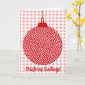 Niedliche Vintage Weihnachtskarte Karte (Gelbe Blume)