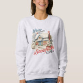 Niedliche Vintage Winterferien Sweatshirt (Vorderseite)