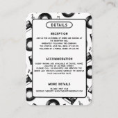 Niedliche Vinyl Record Retro Music Wedding Details Begleitkarte (Vorderseite)