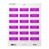 Niedliche Violett-Rücksendeadresse Adressaufkleber (Vorne)