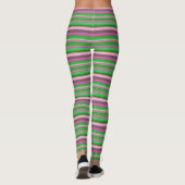 Niedliche violette Streifen Leggings (Rückseite)