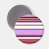 Niedliche violette Streifen Magnet (Vorderseite/Rückseite)