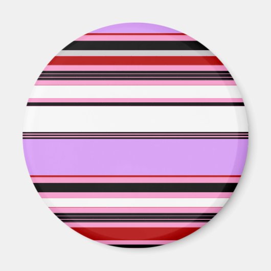 Niedliche violette Streifen Magnet (Vorne)