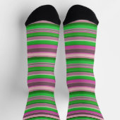 Niedliche violette Streifen Socken (Oben)
