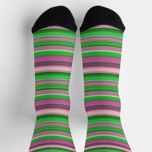 Niedliche violette Streifen Socken (Oben)