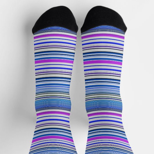 Niedliche violette Streifen Socken (Oben)