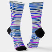 Niedliche violette Streifen Socken (Gewinkelt)