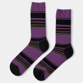 Niedliche violette Streifen Socken (Linkes Detail)