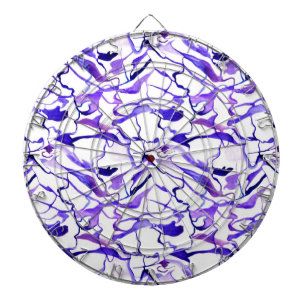 Niedliche violette Wasserfarbe abstrakte Linien Mu Dartscheibe