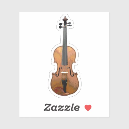 Niedliche Violinklassik Aufkleber (Blatt)