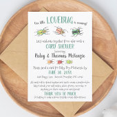 Niedliche Virtual Baby Card Dusche Liebe Bugkäfer Einladung