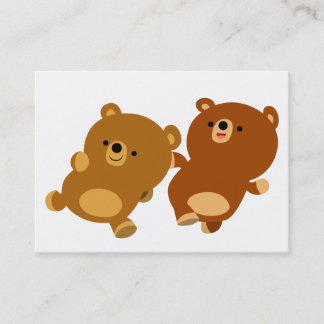 Niedliche Visitenkarte für Cartoon Bears