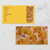 Niedliche Visitenkarte für gelbe Gummikappen (Vorne/Hinten)