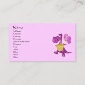 Niedliche Visitenkarte für lila Drachenballoons (Vorderseite)