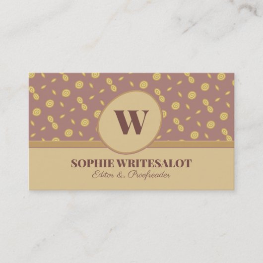 Niedliche Visitenkarte mit neutralem Farbmuster (Vorderseite)