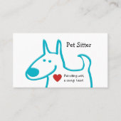 Niedliche Visitenkarten für Haustiere Visitenkarte (Vorderseite)