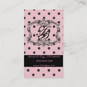 niedliche Visitenkarten für Kuchenpolka-Dot-Bäcker Visitenkarte (Rückseite)